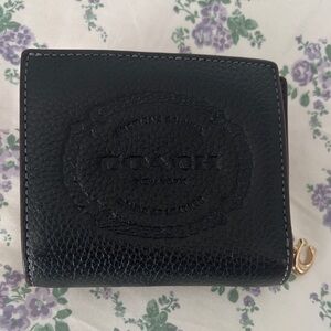 Coach Black Textured Leather Wallet